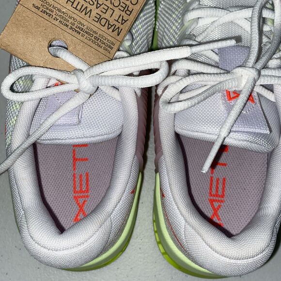 Nike Metcon 9 Women's Size 8.5 White Green CrossFit Training Shoes DZ2537-101 - Picture 7 of 8